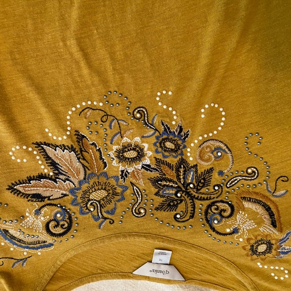 Womens gold appliquéd top - Picture 3 of 5